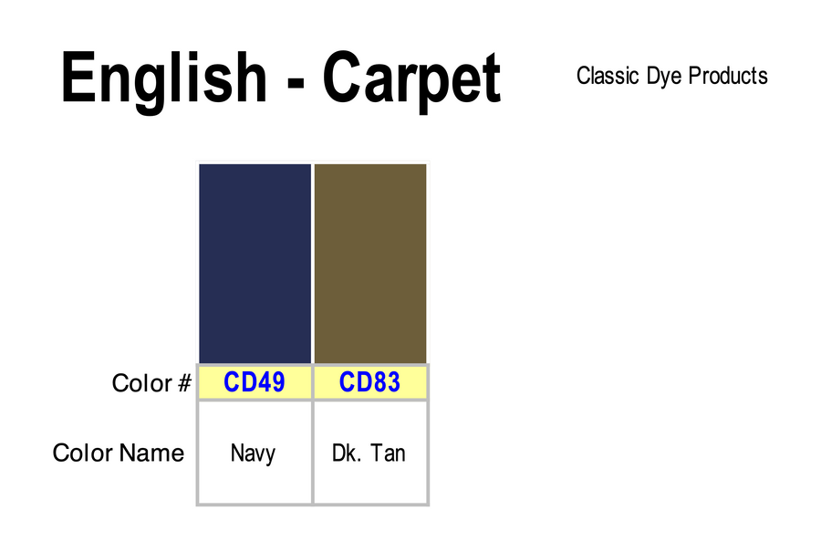 English Carpet Dye Colors