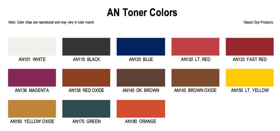 AN - Aniline Leather Dye Toner Colors