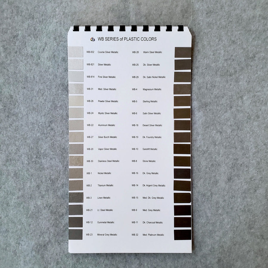 WB series of Plastic Metallic Color Chart